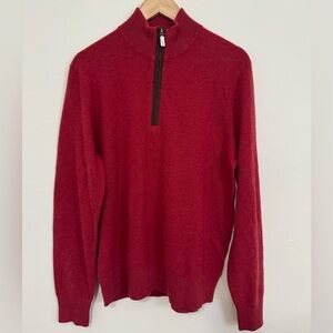 Brooks Brothers Men's Zip-Up Sweater in Red